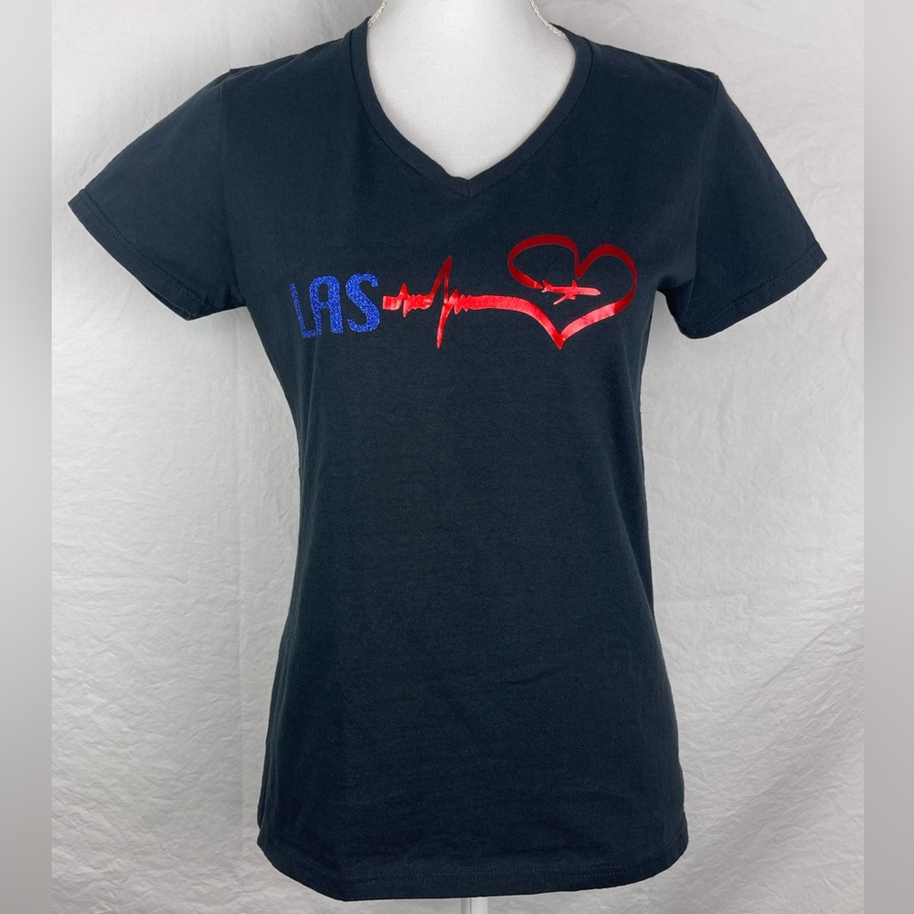 Live, Love, Fly-Las Vegas-V-Neck T-Shirt-Medium-Southwest Airlines Inspired